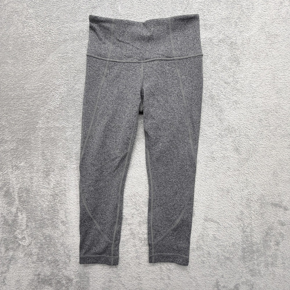 Athleta Leggings Womens XS Gray Ankle Flecked Yoga Stretch Nylon Polyester